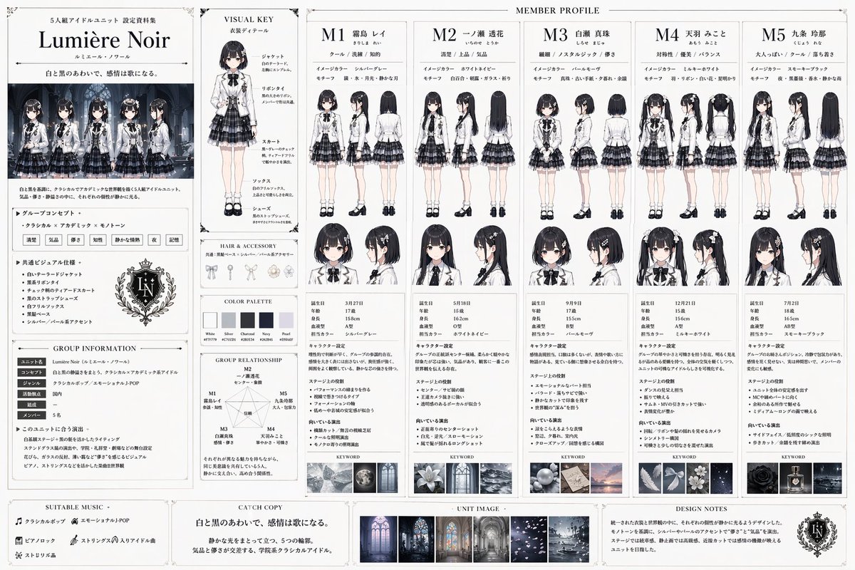 Idol Unit Concept Reference Sheet preview image 1