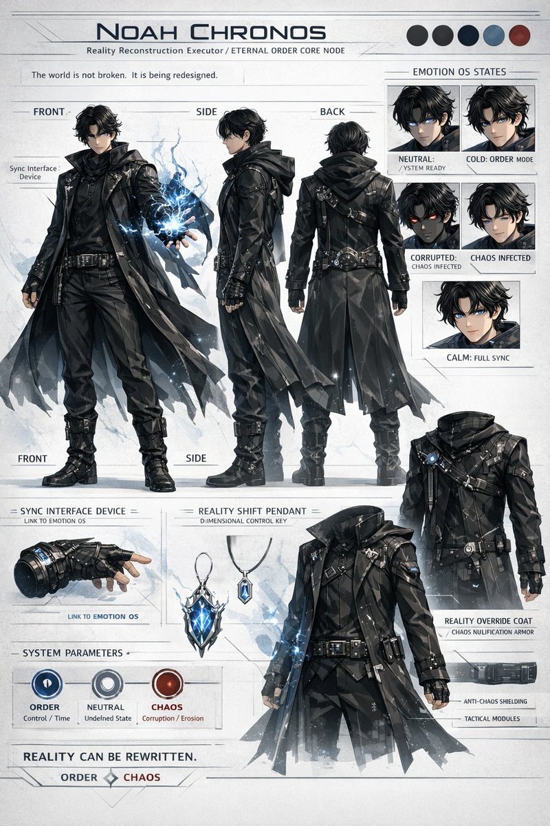 Sci-Fi Tactical Character Reference Sheet preview image 1
