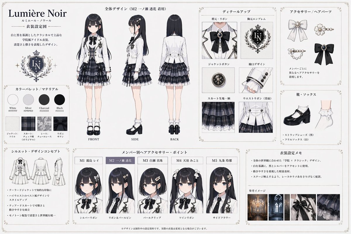 Idol Costume Design Sheet preview image 1