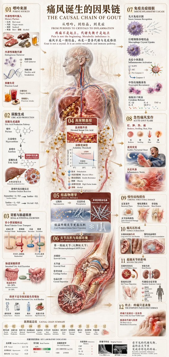 中医痛风信息图表海报 preview image 2