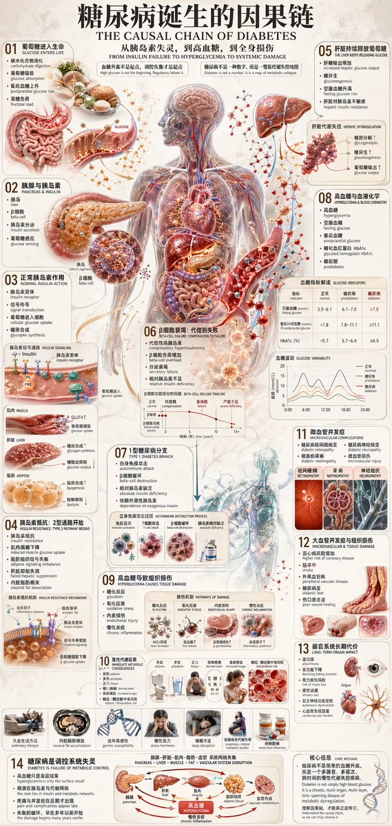 糖尿病因果链信息图 preview image 1