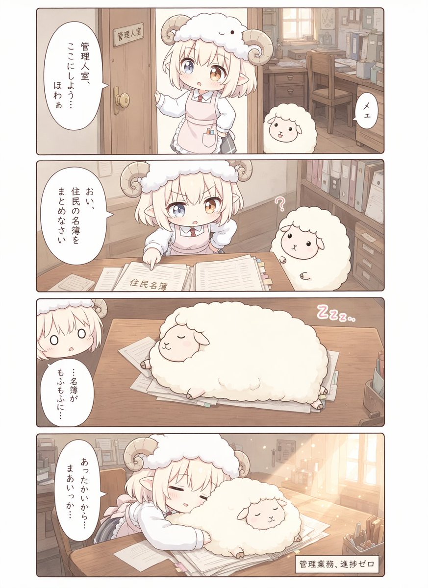 Cute Sheep Girl Office Manga Page preview image 3