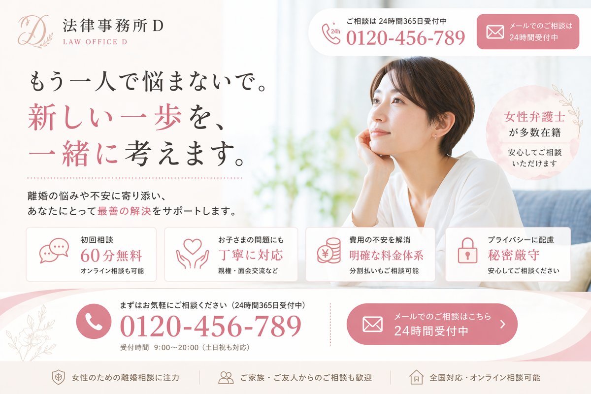 Elegant Japanese Divorce Law LP Hero preview image 1