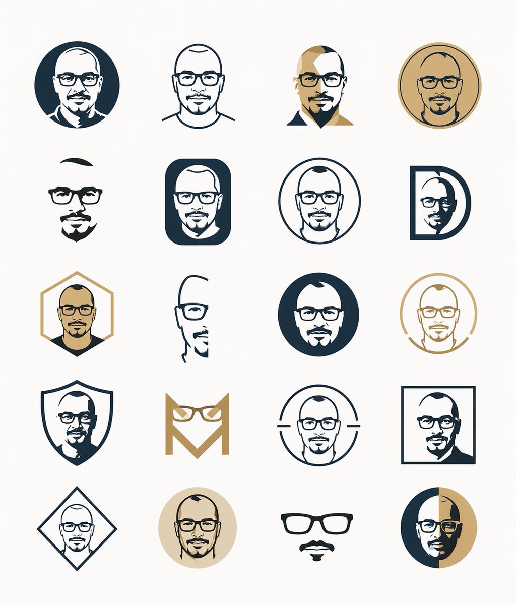Minimal Male Avatar Logo Grid preview image 1