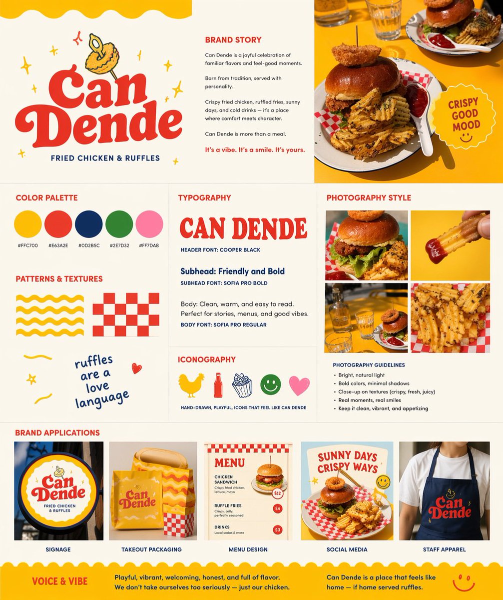 Retro Fast-Food Brand Board preview image 1