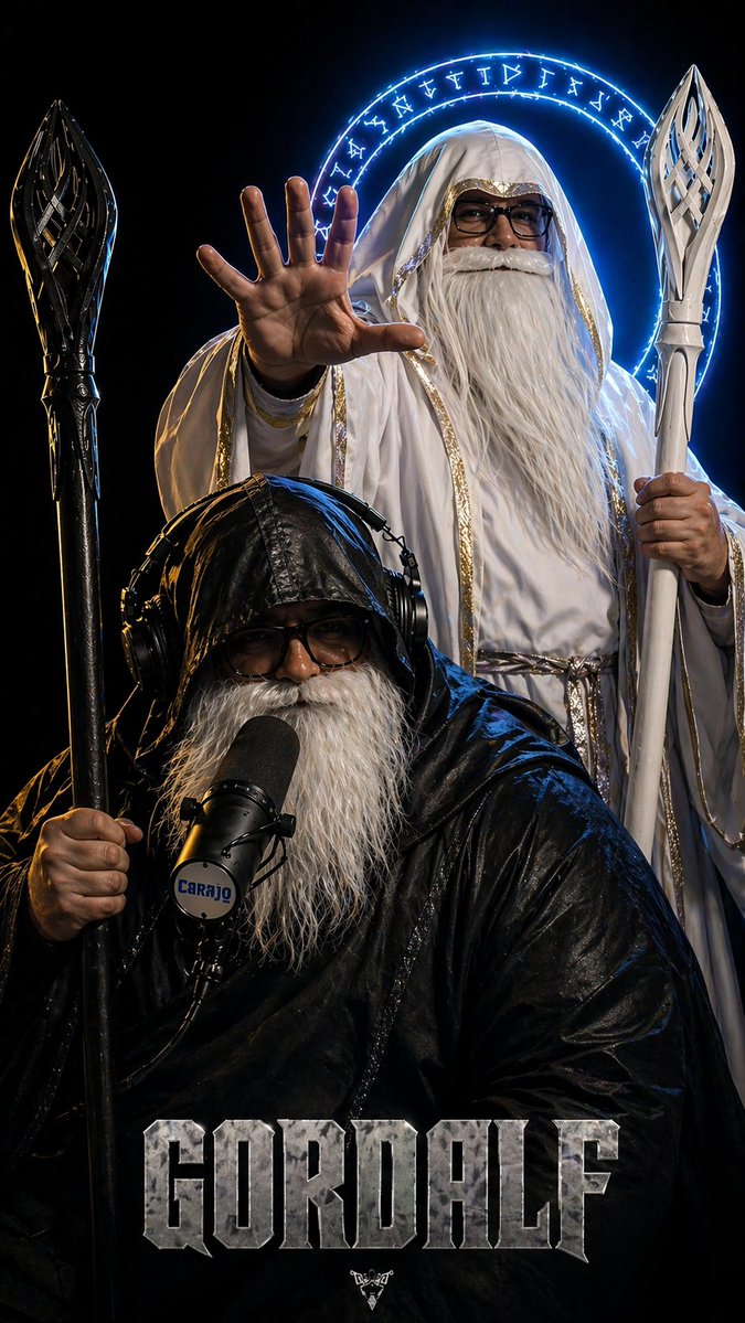 Dark Fantasy Wizard Podcast Poster preview image 1