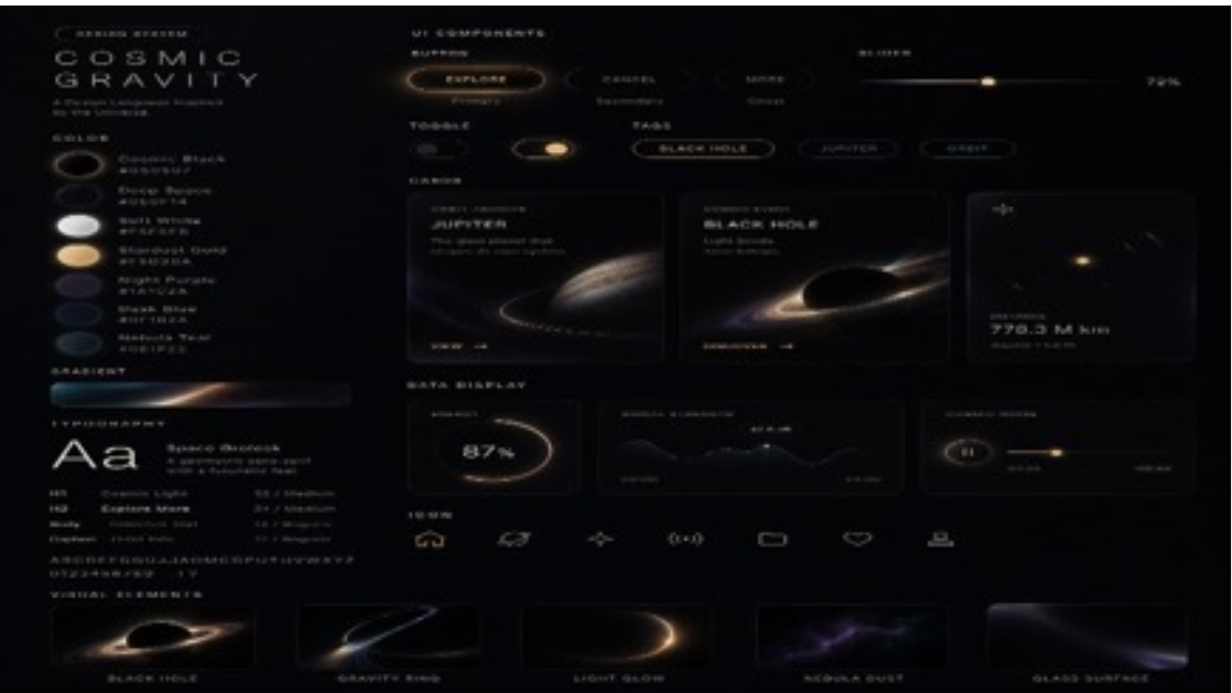 Cosmic Gravity Glass UI System preview image 1