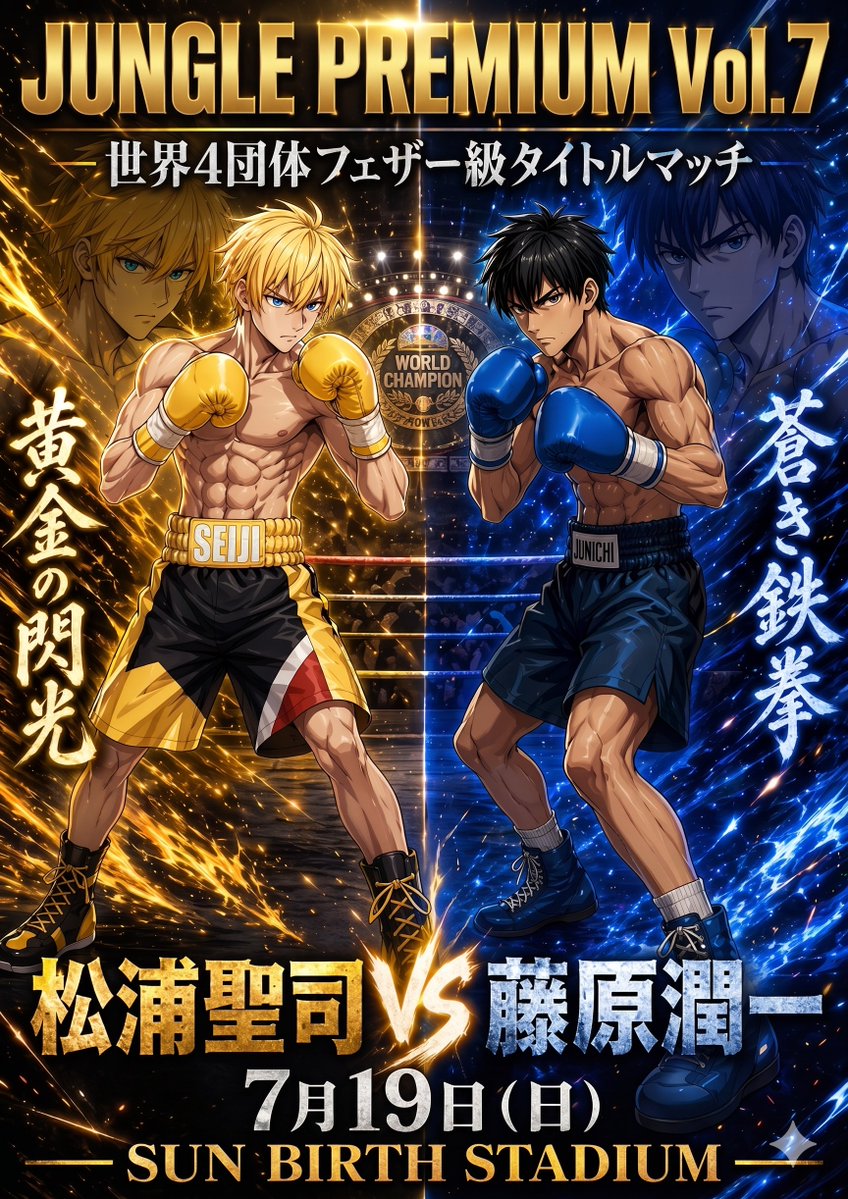 Anime Boxing Title Match Poster preview image 1