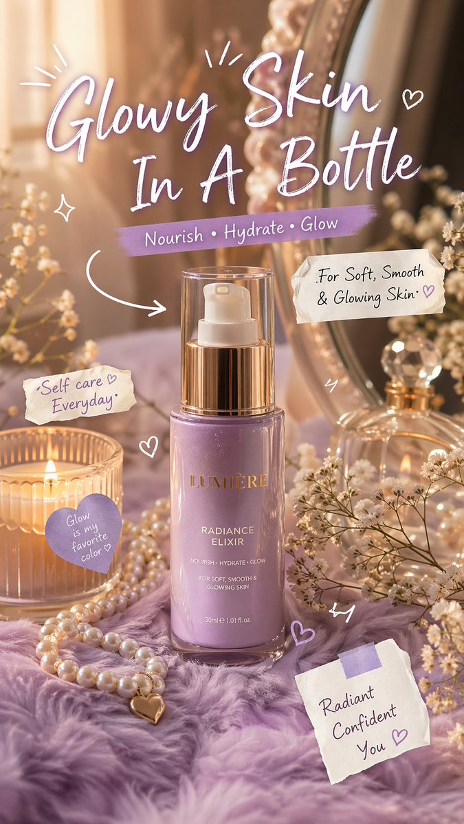 Luxury Lavender Skincare Ad preview image 1