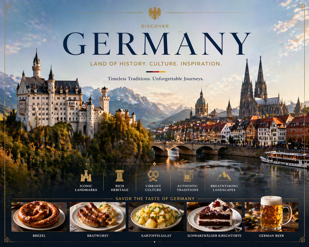 Luxury Germany Travel Poster preview image 1