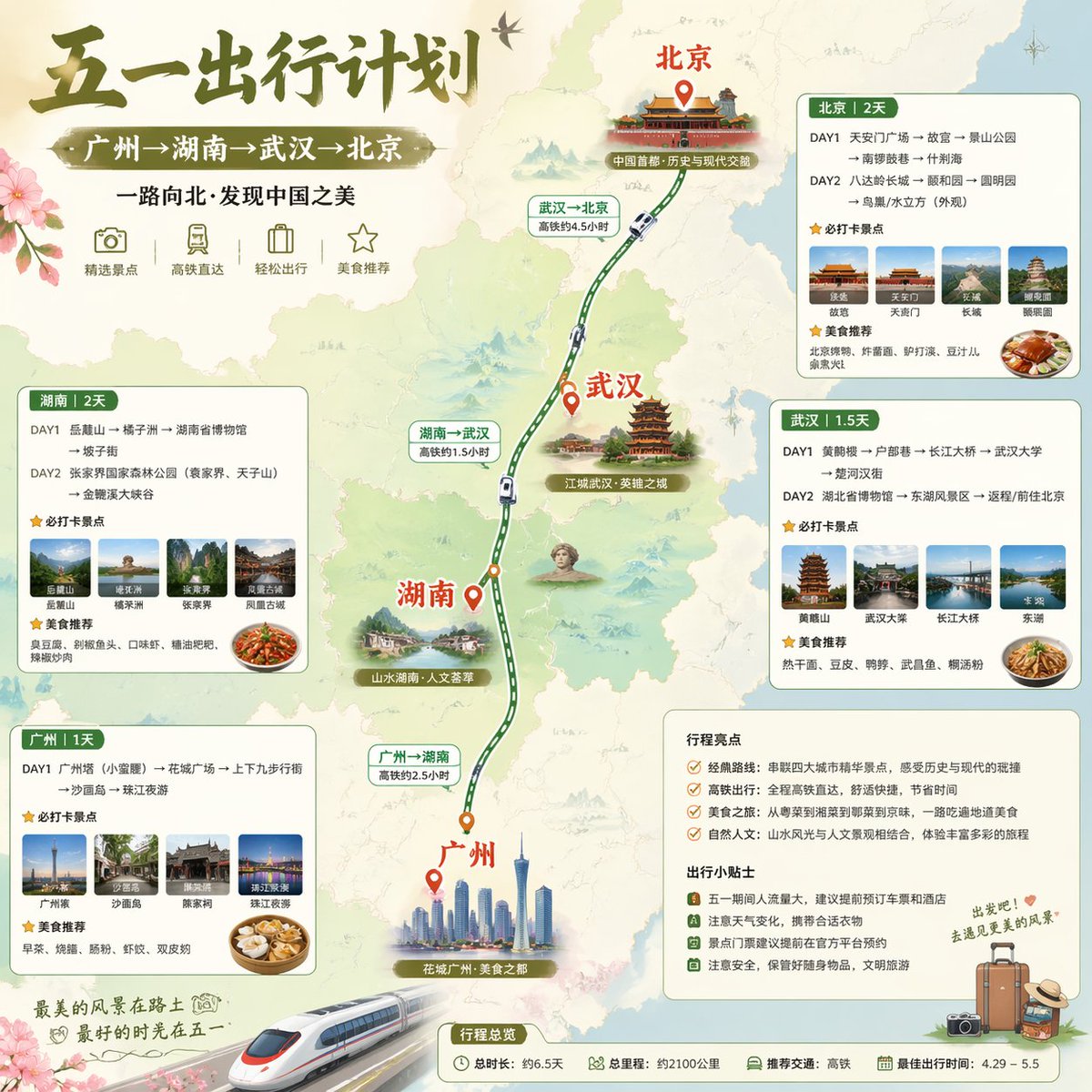 China May Day Rail Travel Infographic preview image 1