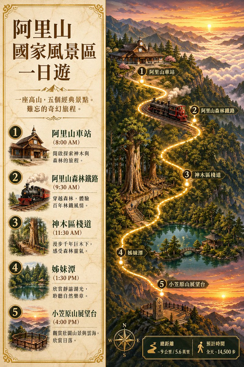 Alishan One-Day Travel Poster preview image 1