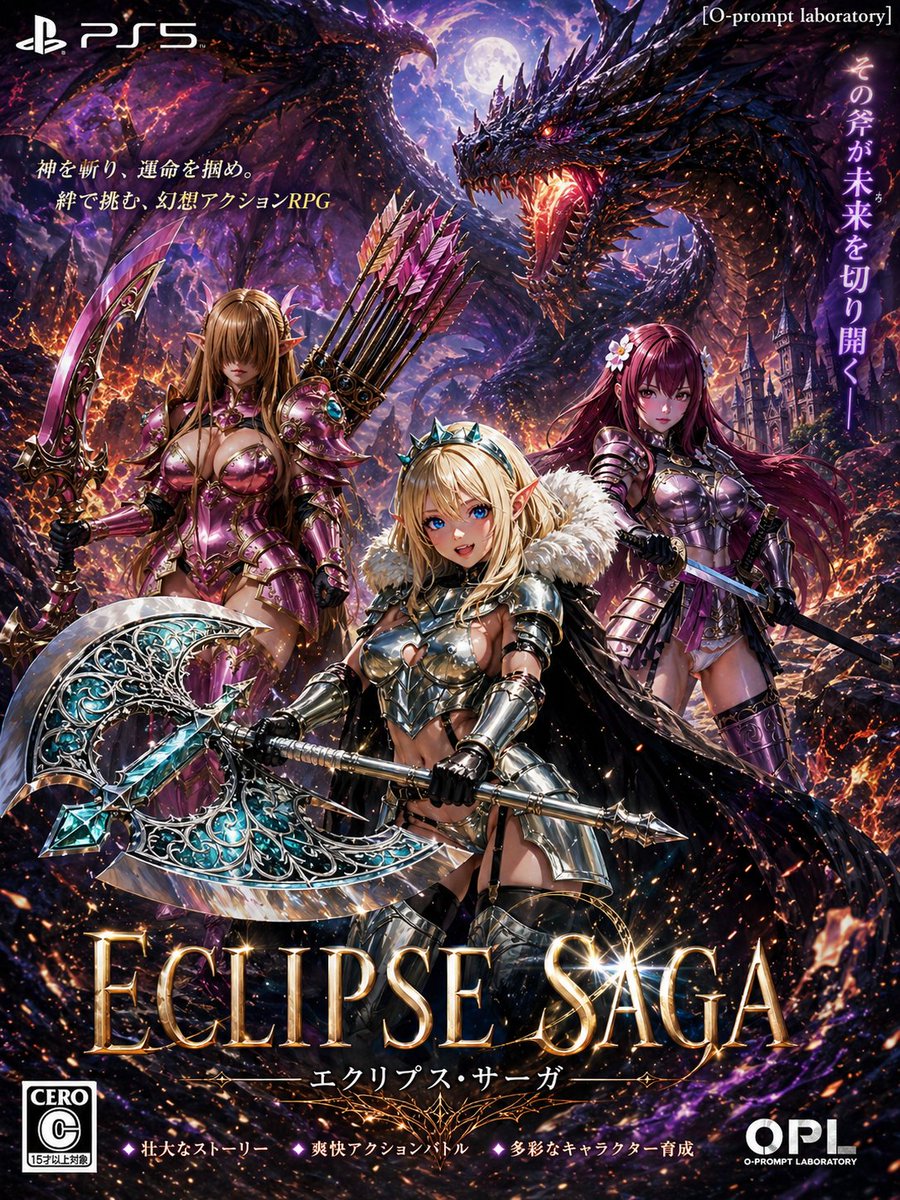 Dark Fantasy PS5 RPG Cover Art preview image 1