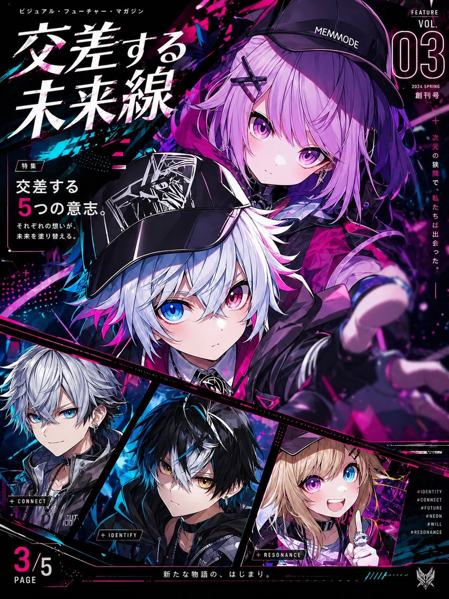 Cyberpunk Anime Magazine Cover preview image 1