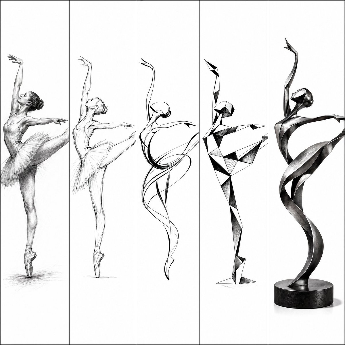 Artistic Progression Ballerina Sculpture preview image 1
