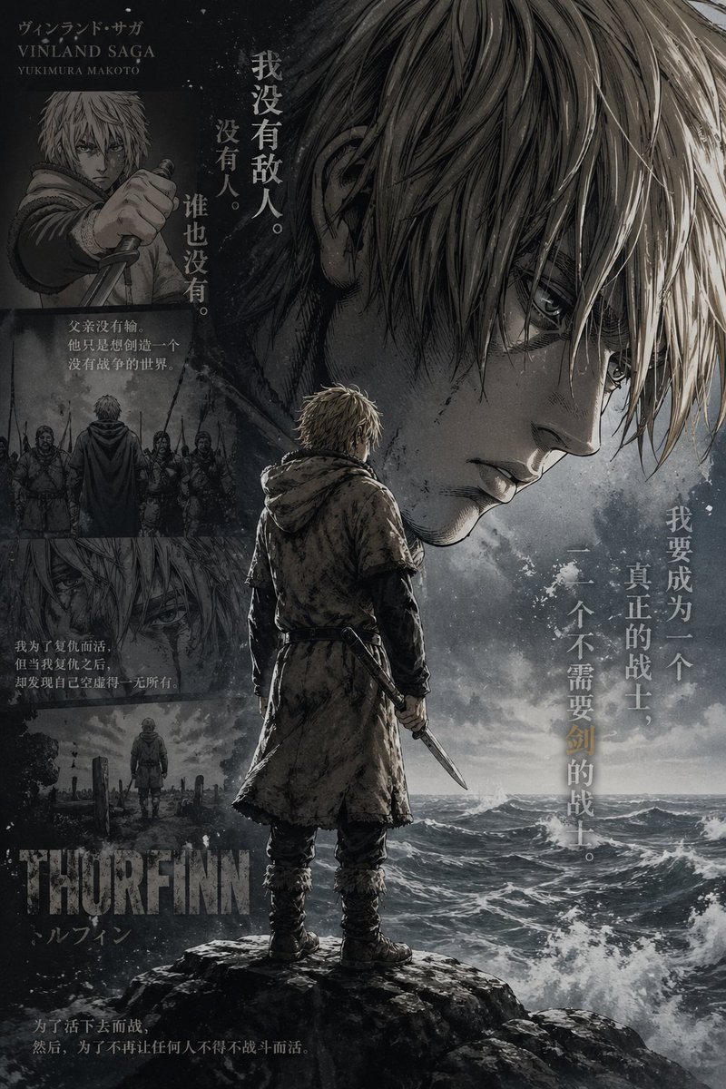 Vinland Saga Thorfinn Storm Poster preview image 1