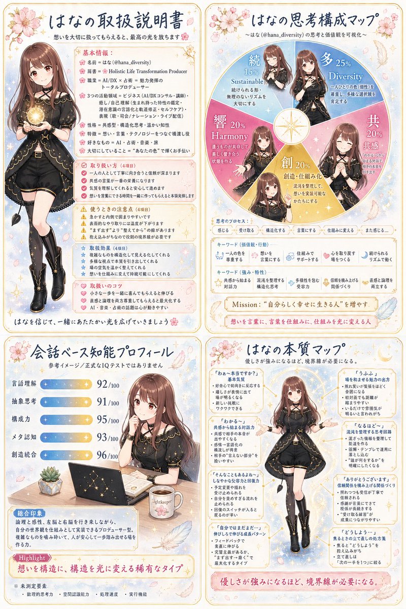 Anime Personality Infographic Poster preview image 1