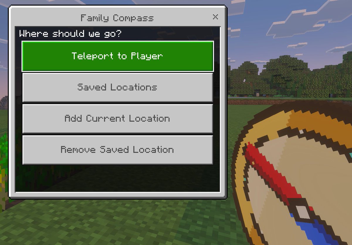 Minecraft风格家庭指南针UI preview image 1