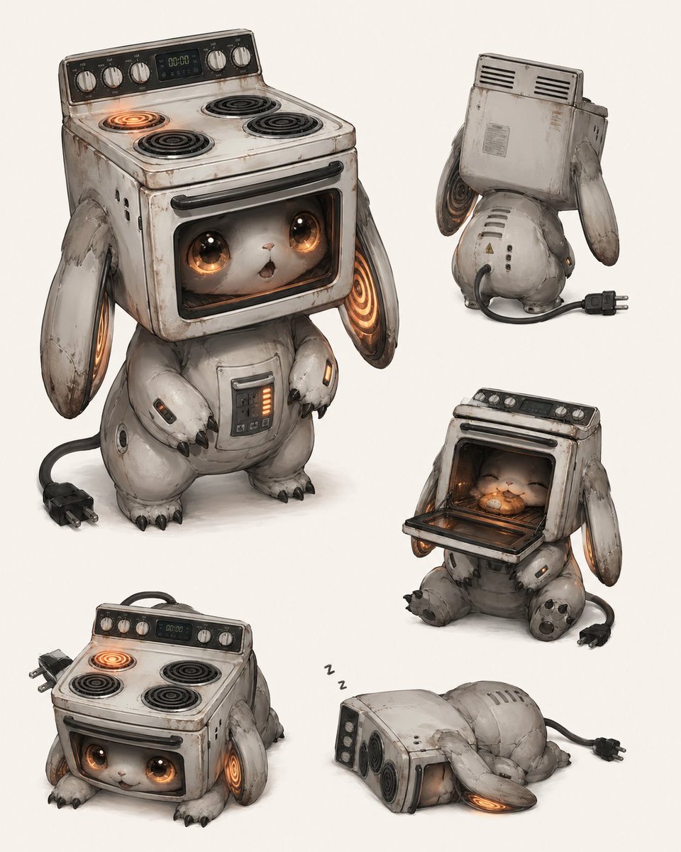 Vintage Stove Bunny Creature Sheet preview image 1