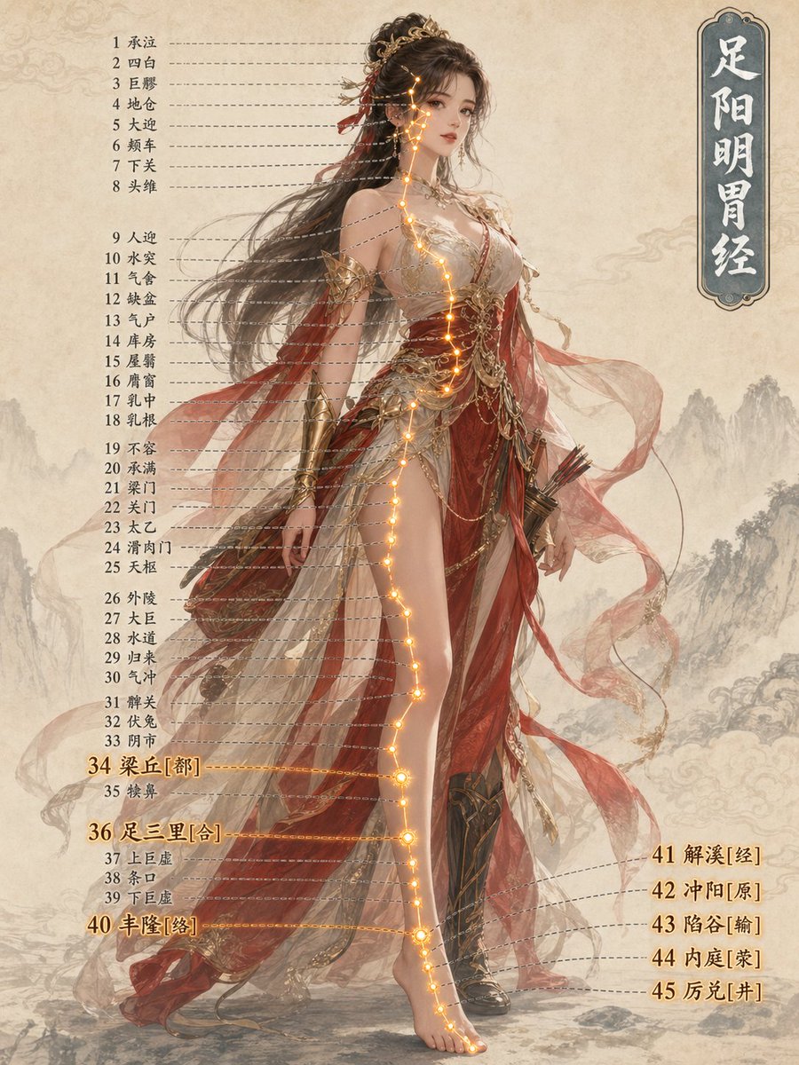 Chinese Medicine Meridian Infographic preview image 2