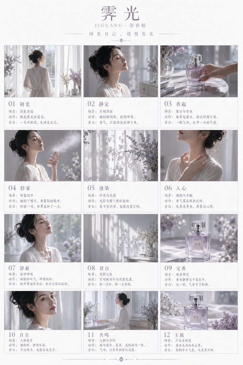 Luxury Perfume Storyboard Poster preview image 1