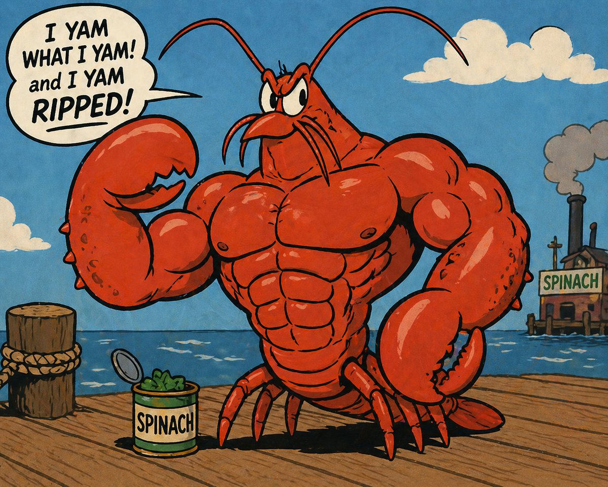 Muscle Lobster Spinach Comic preview image 1