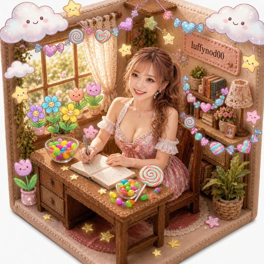 Cozy Pastel Miniature Writing Room preview image 2