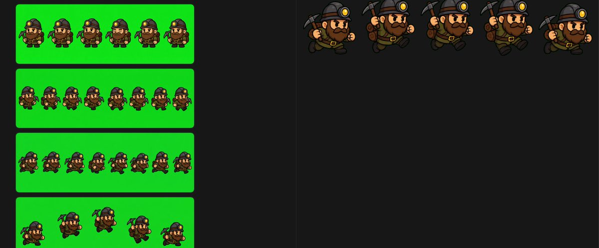 Chibi Miner Game Sprite Sheet preview image 1