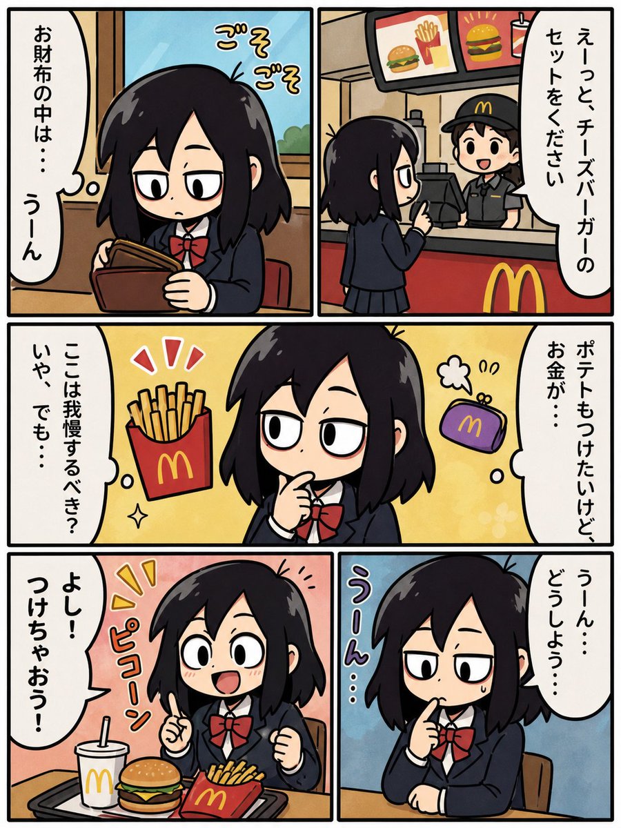 快餐店女高中生漫画页 preview image 1