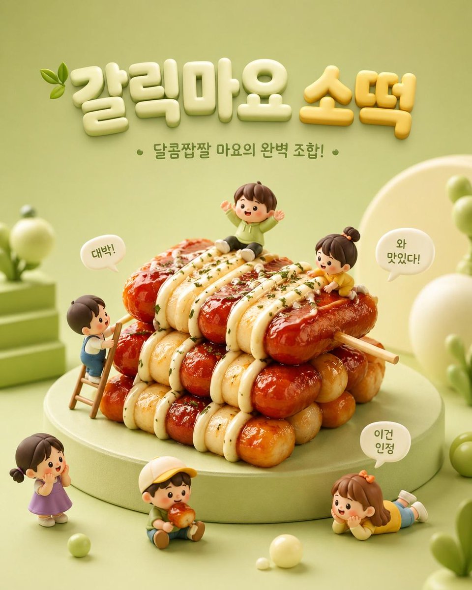 3D Chibi Food Advertisement Scene preview image 2