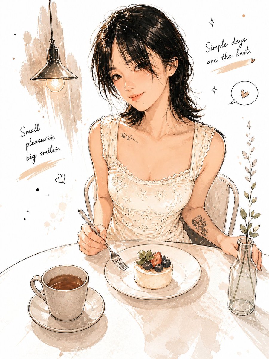 极简水彩咖啡馆插画 preview image 1