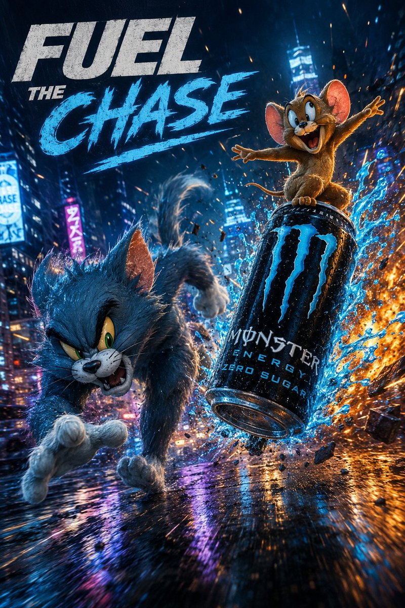 Futuristic Energy Drink Ad Poster preview image 1