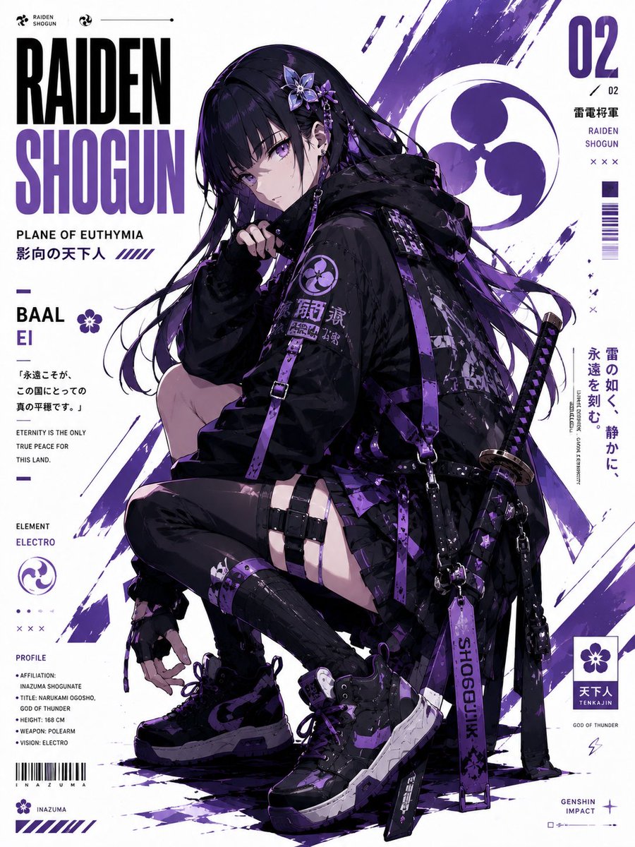 Anime Techwear Character Poster preview image 3