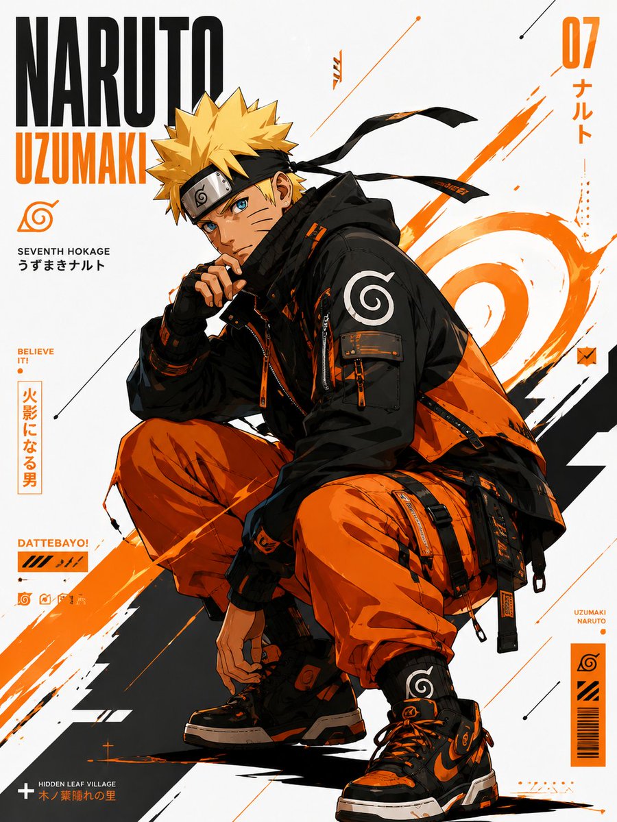 Anime Techwear Character Poster preview image 4