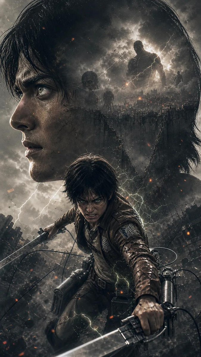 Post-Apocalyptic Titan Anime Poster preview image 2