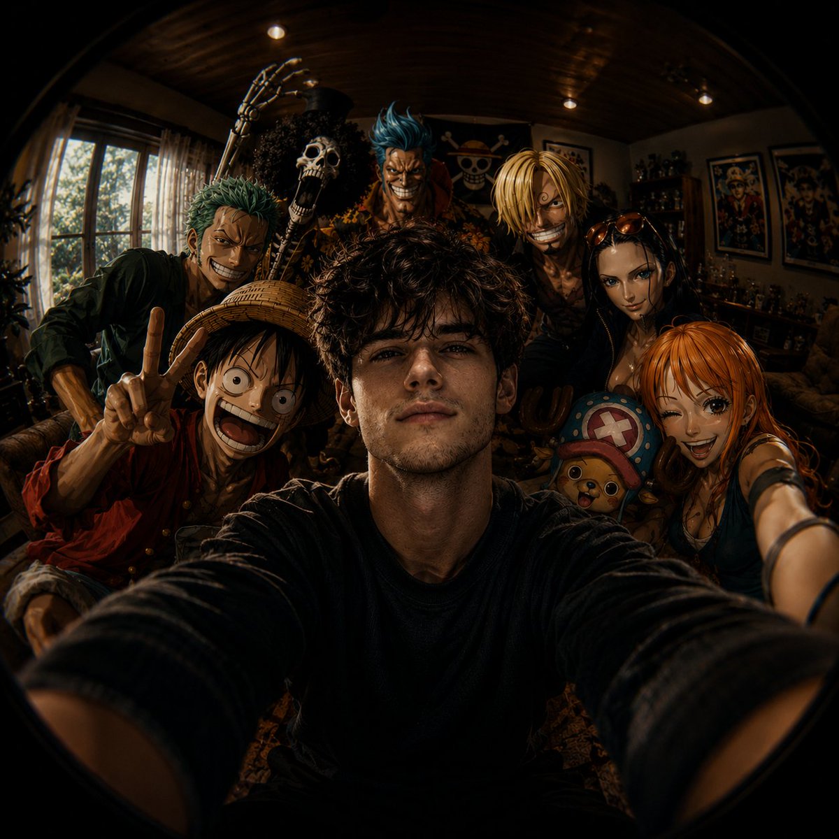Fisheye Anime Group Selfie preview image 1