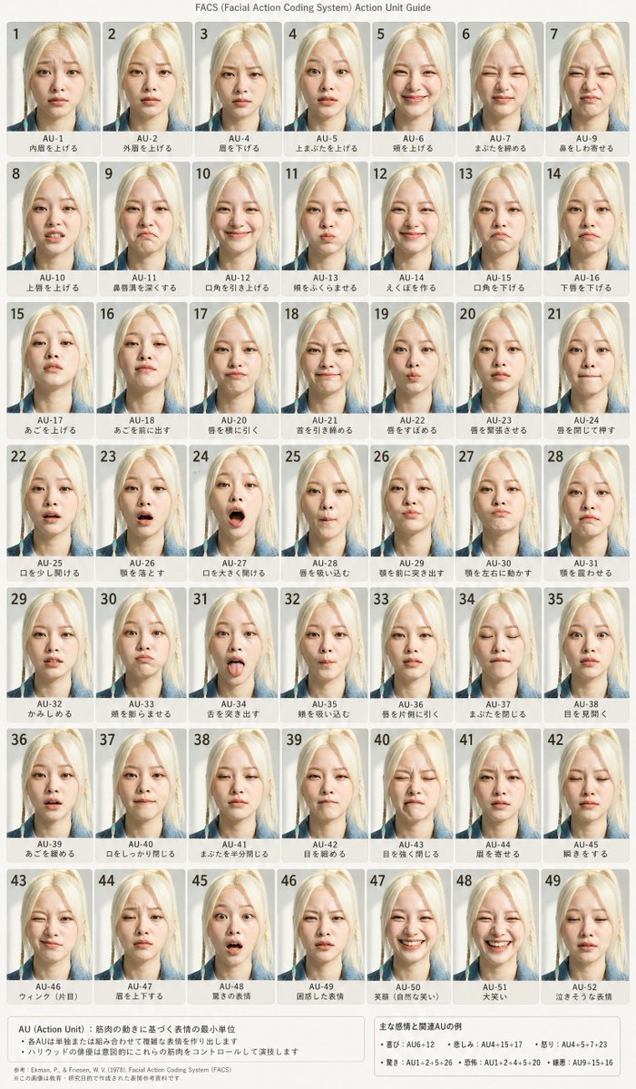 FACS Facial Expression Chart preview image 1
