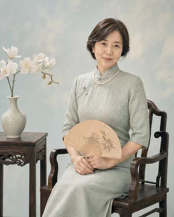 复古新中式旗袍肖像格子 preview image 2