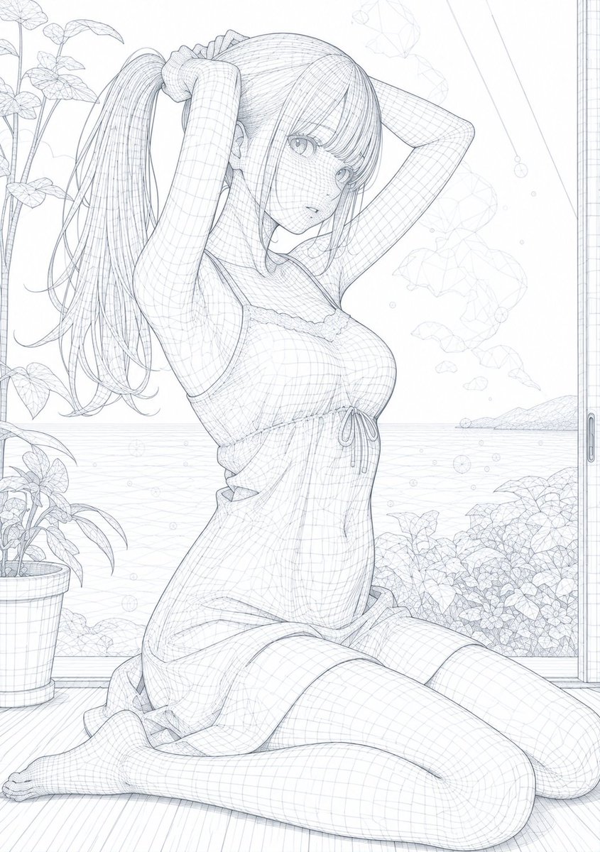 3D Wireframe Illustration Transformation preview image 3