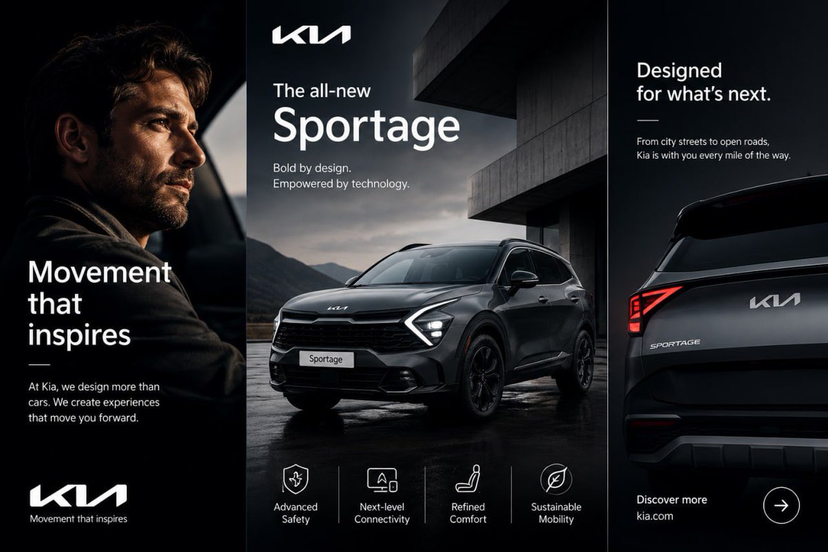Kia Sportage Triptych Ad preview image 1