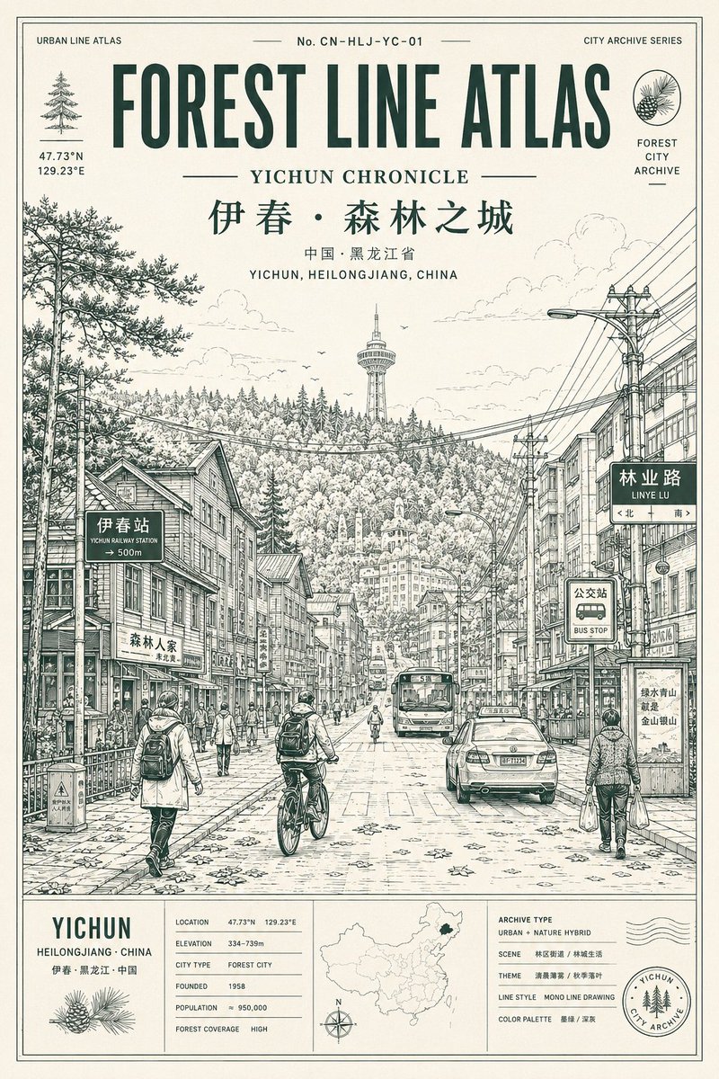 Urban Line Atlas Poster preview image 1