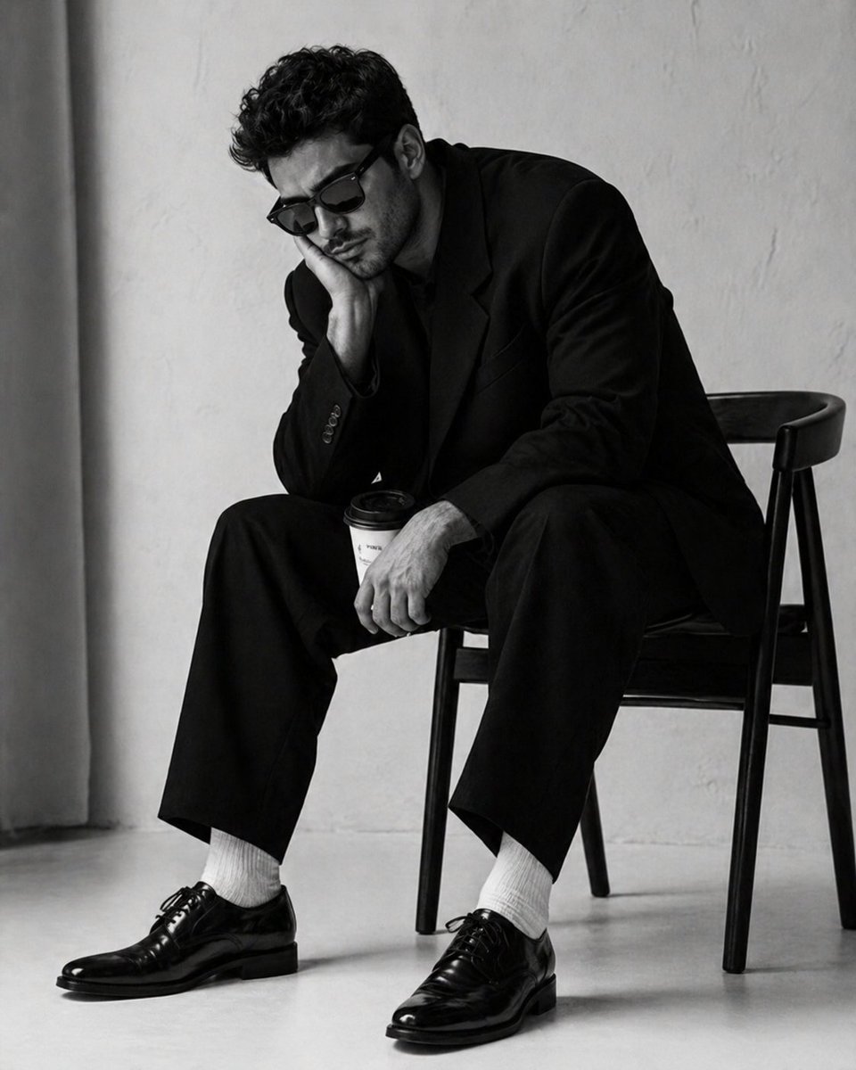 Minimalist Monochrome Fashion Portrait preview image 1