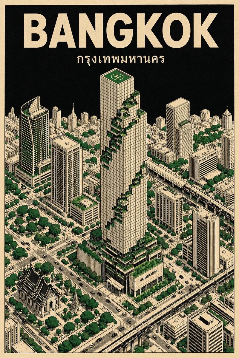 Vintage Travel Poster Illustration preview image 3