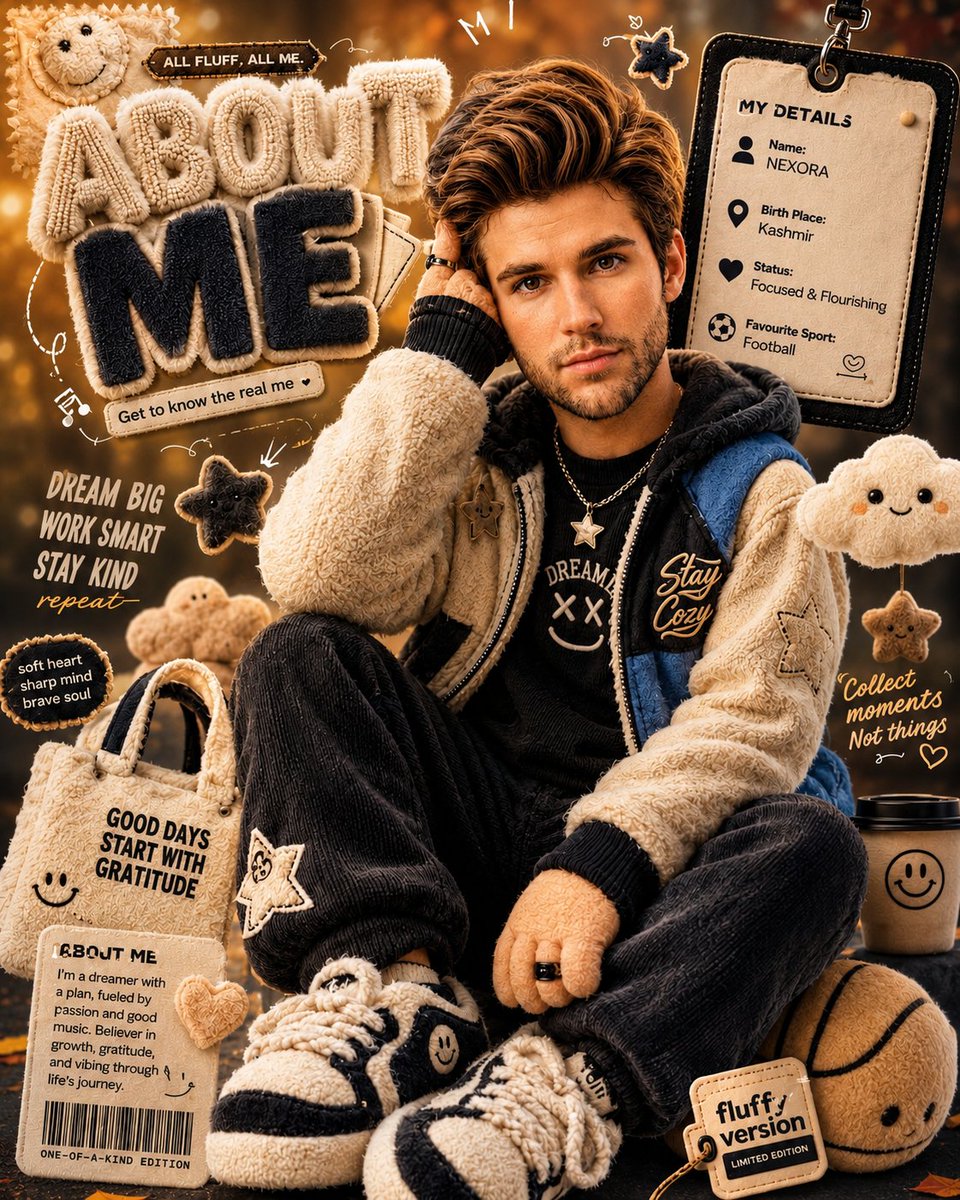 3D Fluffy Toy About Me Poster preview image 1
