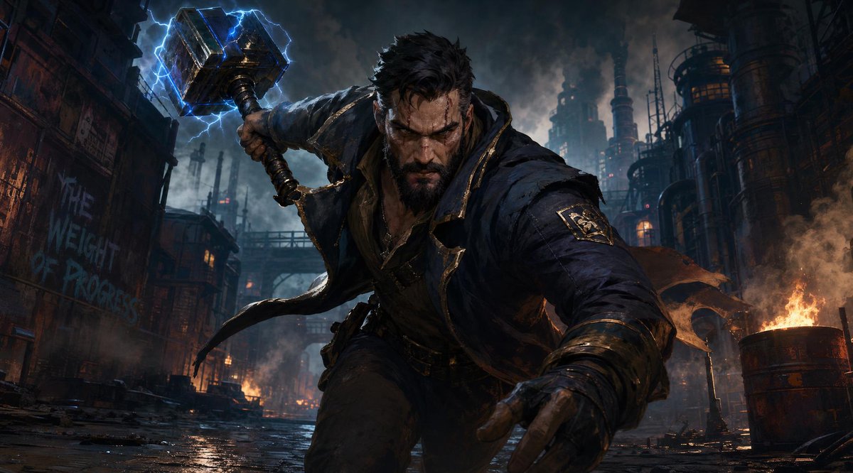 Punk Gunslinger in Steampunk Undercity preview image 4