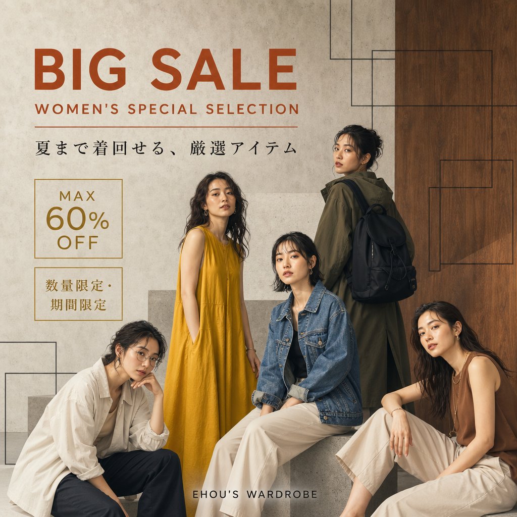 Women's Big Sale Fashion Poster preview image 2