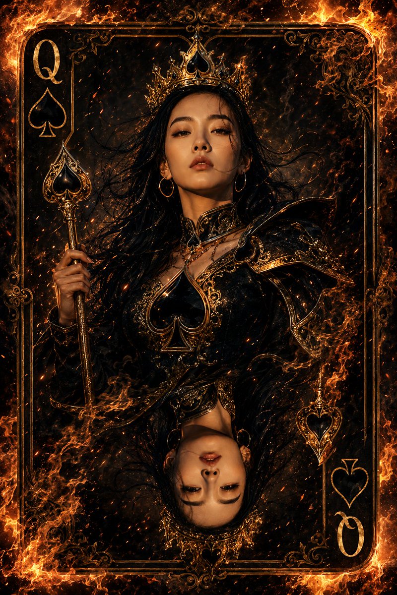 Queen of Spades Fantasy Playing Card preview image 1