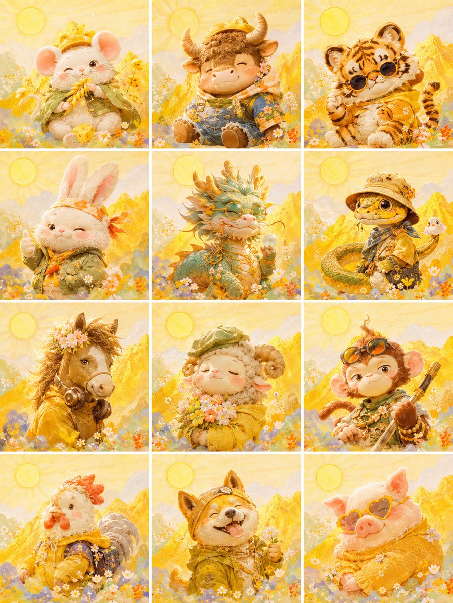 Pastel Zodiac Avatar Grid preview image 2