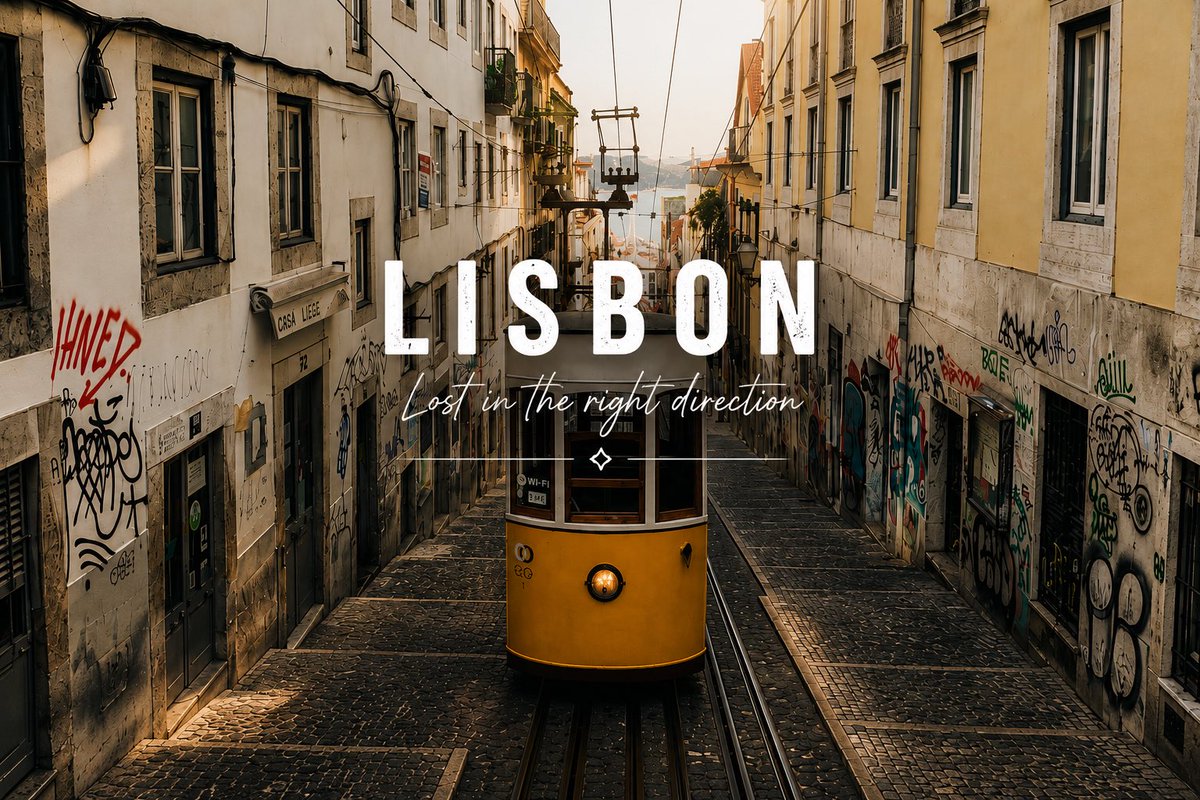 Lisbon Vintage Tram Travel Poster preview image 3