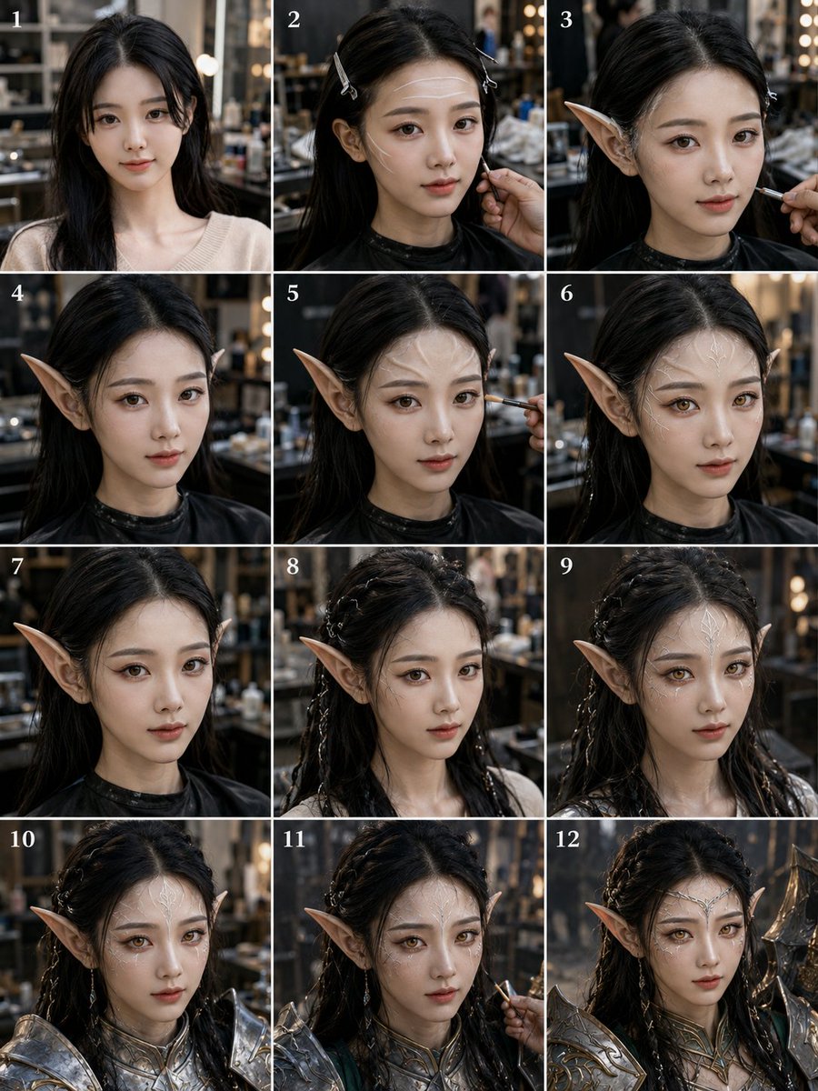 Elf Warrior Transformation Collage preview image 1